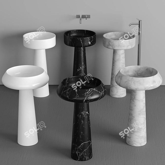 Title: Agape BJHON Washbasin: Stylish Italian Design 3D model image 3