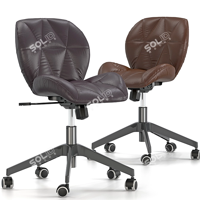 Argos Boutique Faux Leather Office Chair: Elegant Style for Your Workspace 3D model image 1