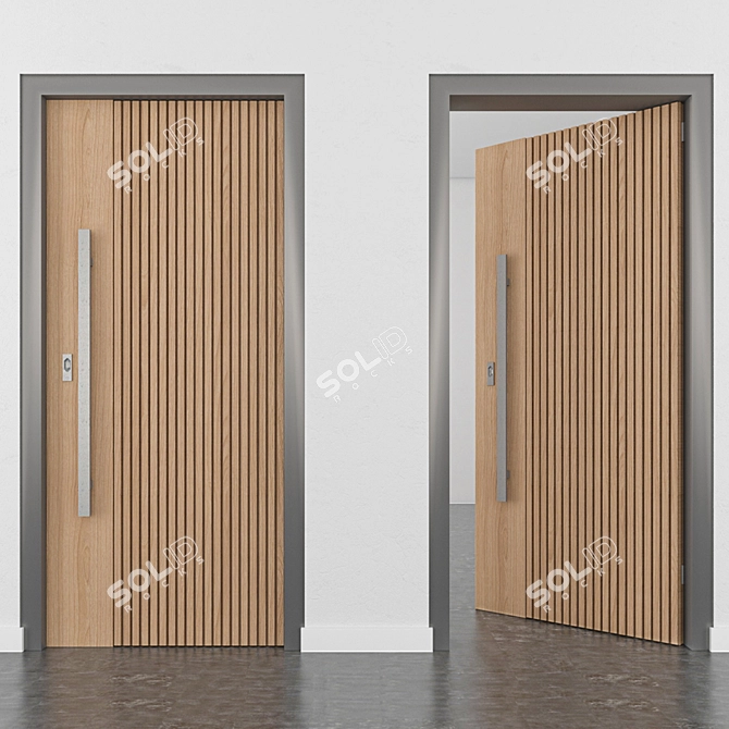 Sleek Entry Door: Modern Design 3D model image 2