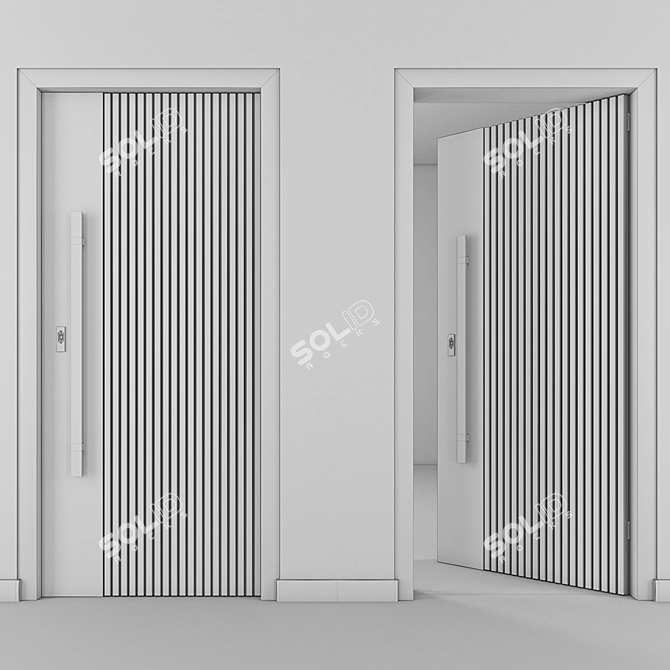 Sleek Entry Door: Modern Design 3D model image 3