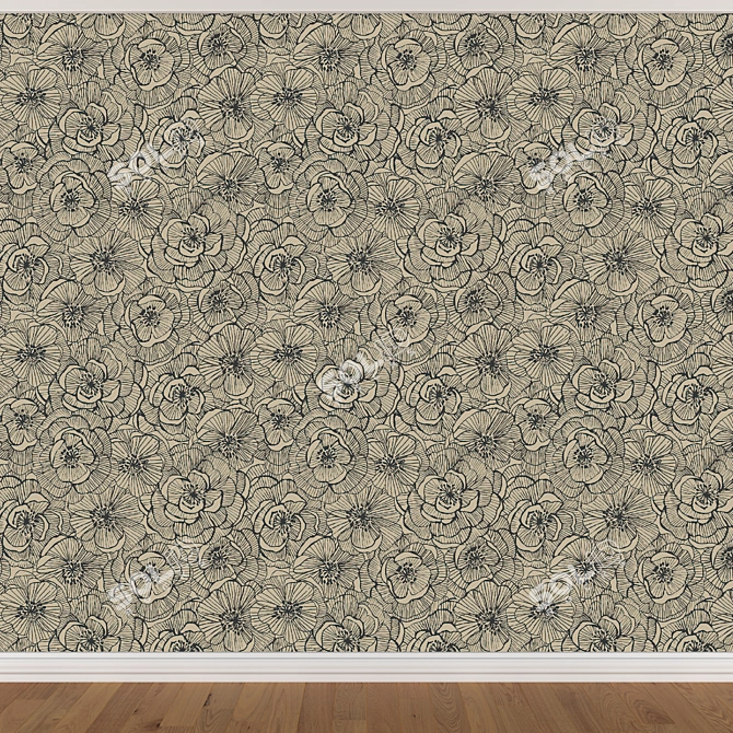 Seamless Wallpaper Set (3 Colors) 3D model image 3