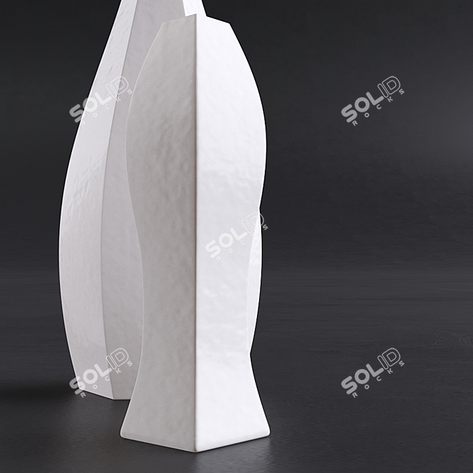Elegant Porcelain Vase 3D model image 3