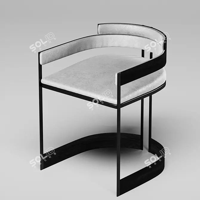 Elegant Rossato Swansea Chair 3D model image 2