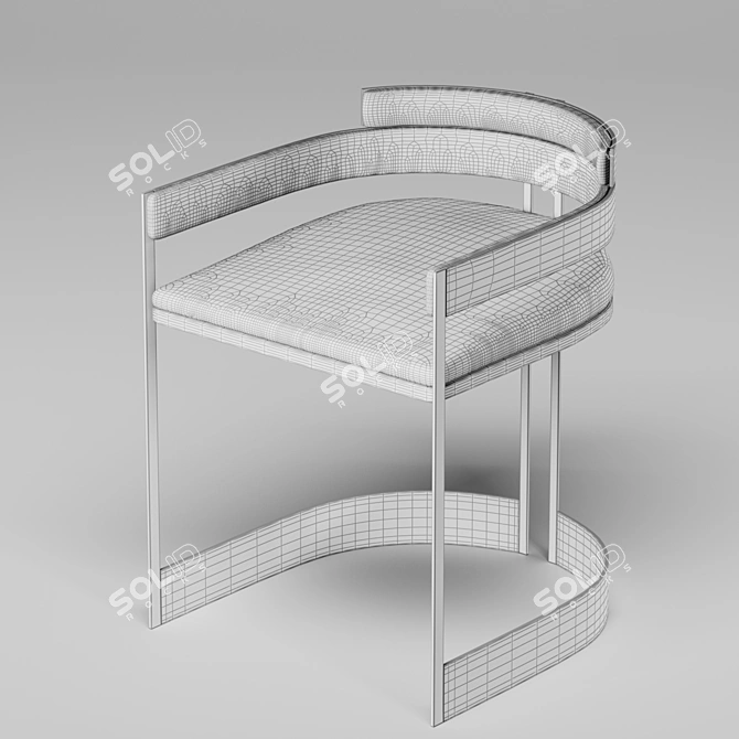 Elegant Rossato Swansea Chair 3D model image 3