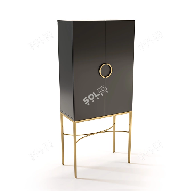 Elegant Art Deco Sideboard: SHODAN 3D model image 3