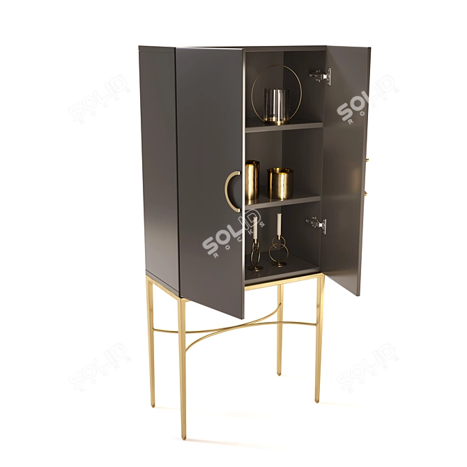 Elegant Art Deco Sideboard: SHODAN 3D model image 4
