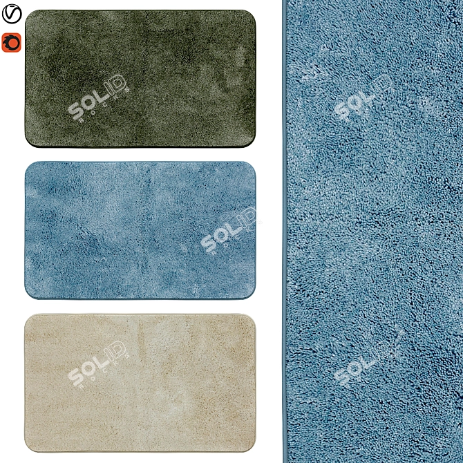 Product Description (translated from Russian): Manufacturer in the archive

Supposed Title: Vintage Bath Rugs 3D model image 1