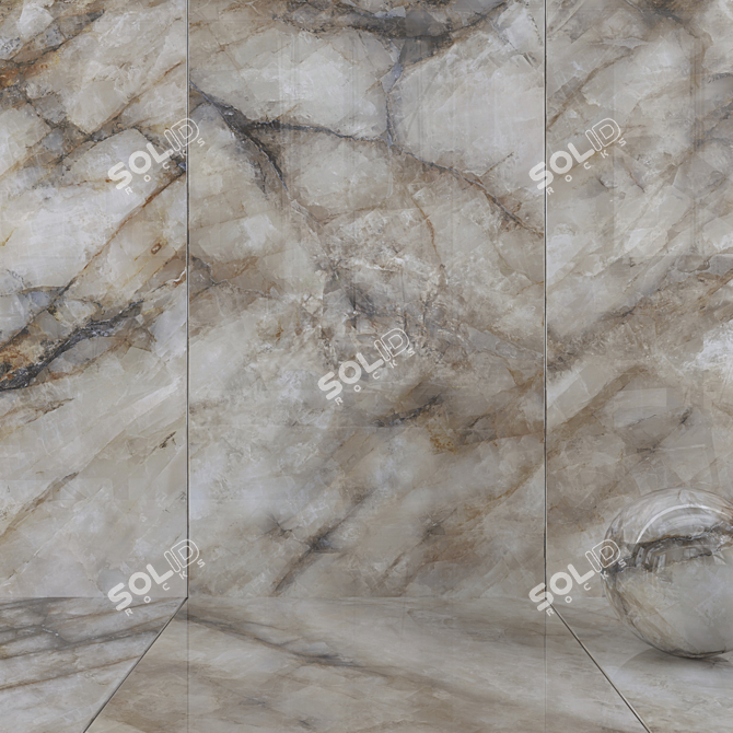 Museum Crystal Thunder Wall Tiles 3D model image 1