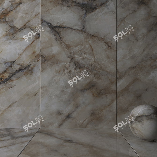 Museum Crystal Thunder Wall Tiles 3D model image 2