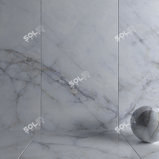 Crystal White Wall Tiles - Elegant and Versatile 3D model image 3