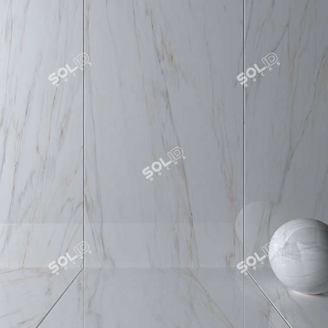 Museum Gioia Silver Wall Tiles Set 3D model image 2