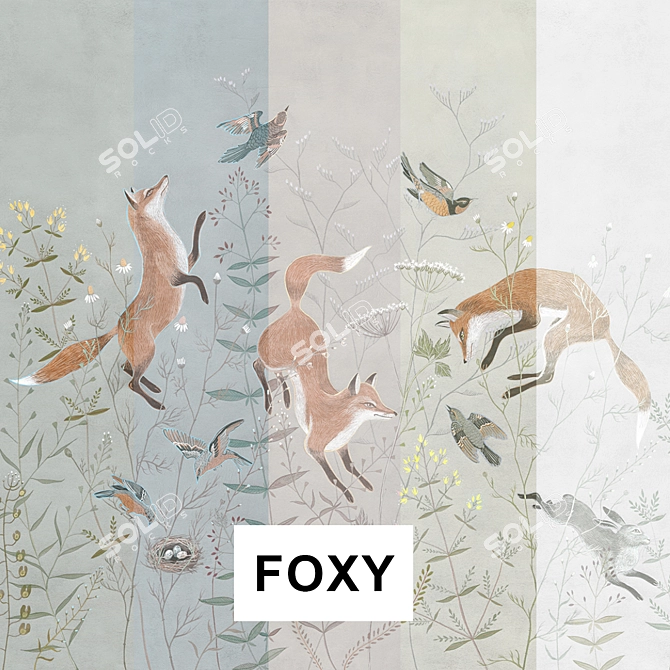 FACTURA Foxy Vinyl Wallpaper Collection 3D model image 1