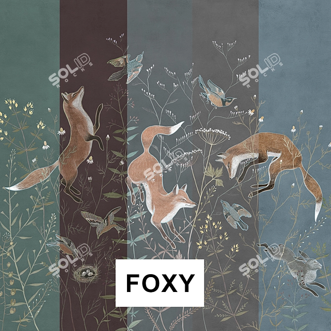 FACTURA Foxy Vinyl Wallpaper Collection 3D model image 2