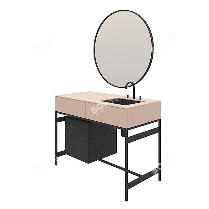 Modern Mirror Washbasin: Sleek Design 3D model image 3