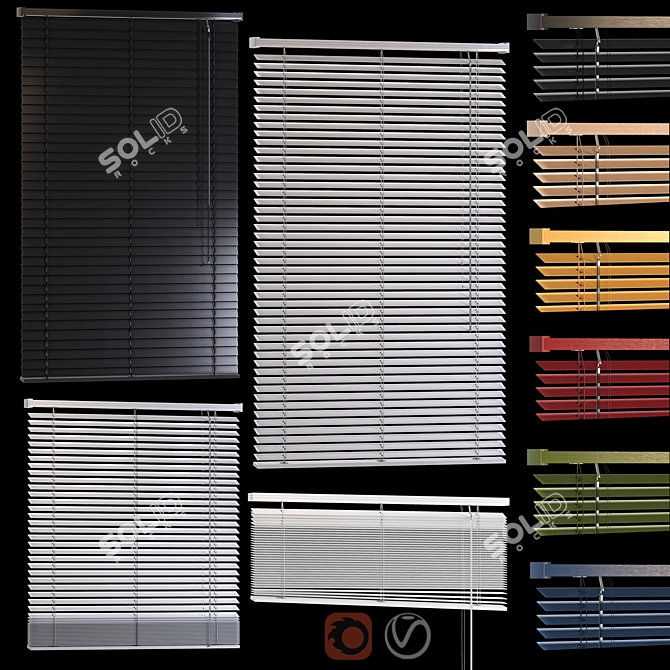 Title: Versatile PVC Tilt Blinds 3D model image 1