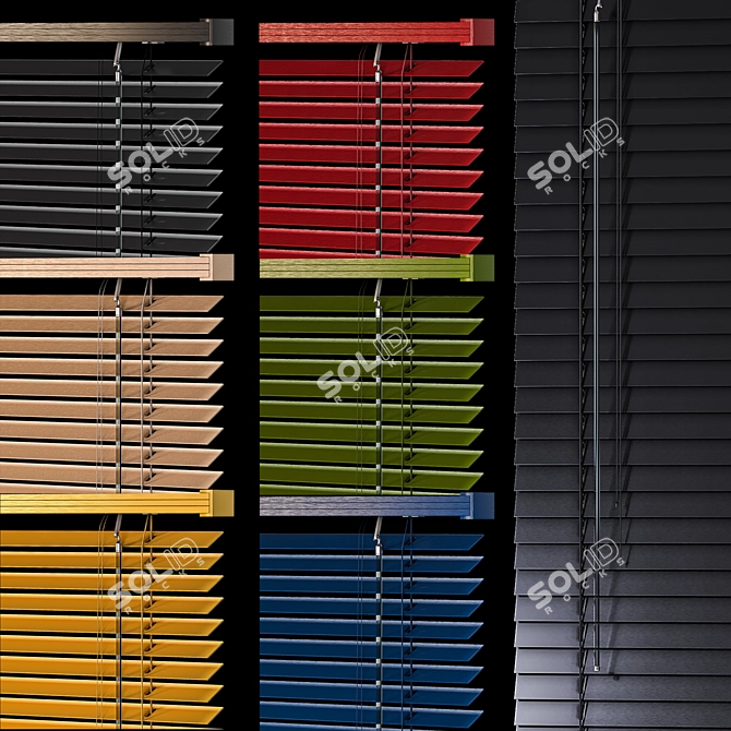 Title: Versatile PVC Tilt Blinds 3D model image 2