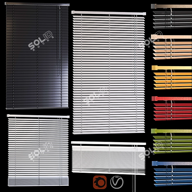 Title: Versatile PVC Tilt Blinds 3D model image 5