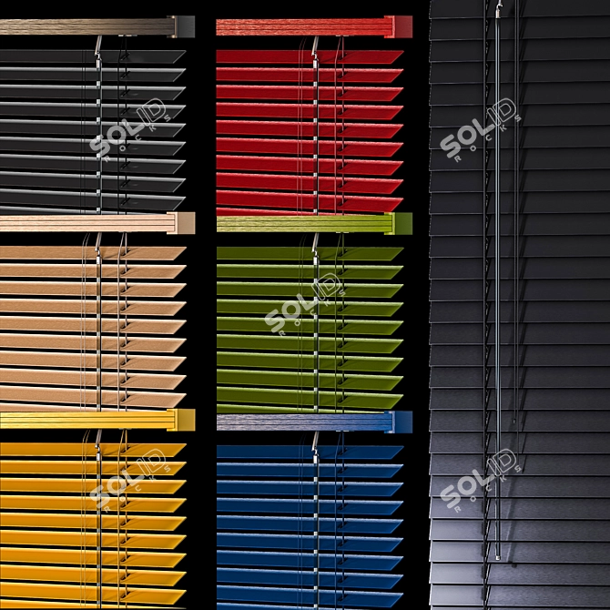 Title: Versatile PVC Tilt Blinds 3D model image 6