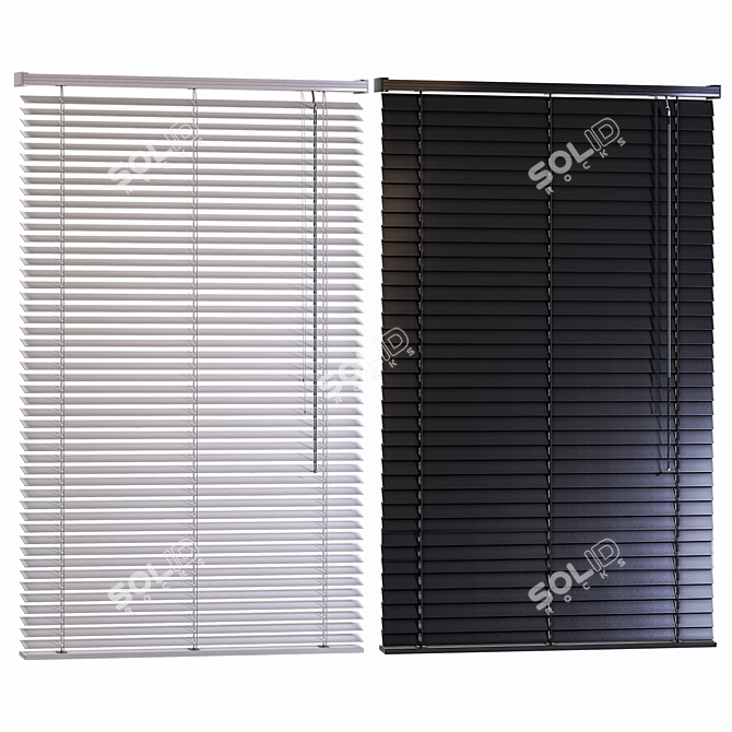 Title: Versatile PVC Tilt Blinds 3D model image 9