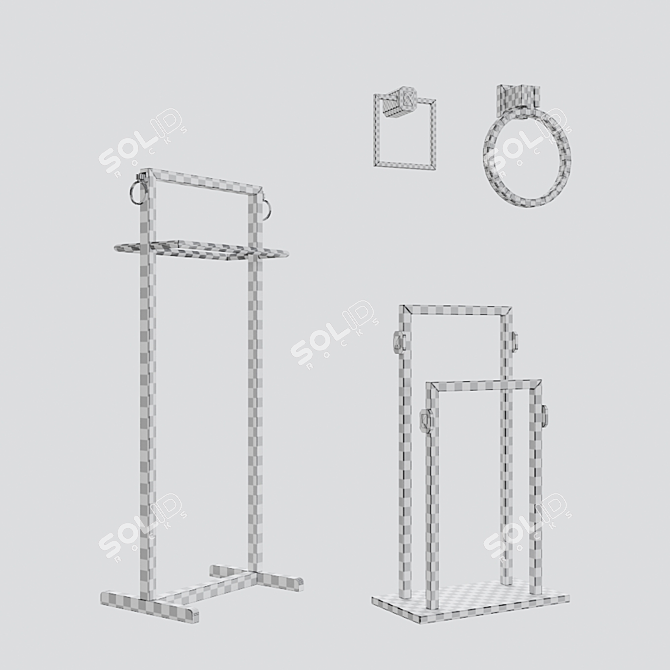 Oasis Towel Rack: Stylish and Functional 3D model image 2