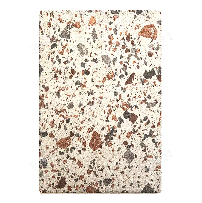 Elegant Terrazzo Carpet: 2400*1600mm 3D model image 1