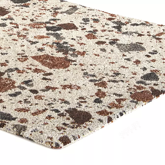 Elegant Terrazzo Carpet: 2400*1600mm 3D model image 2