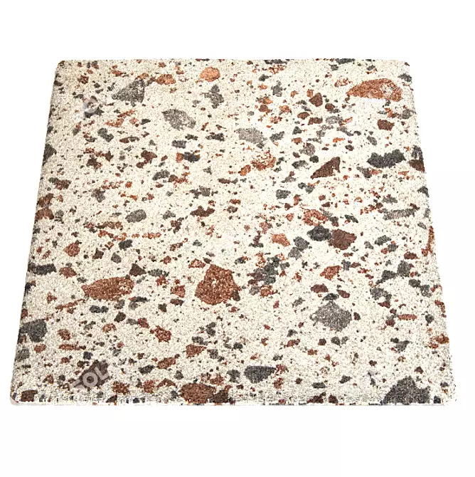 Elegant Terrazzo Carpet: 2400*1600mm 3D model image 3