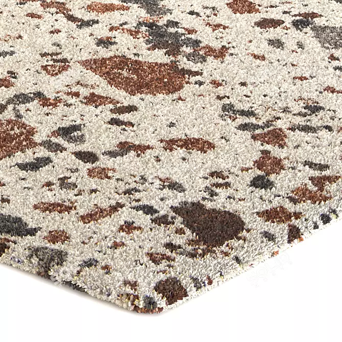 Elegant Terrazzo Carpet: 2400*1600mm 3D model image 4