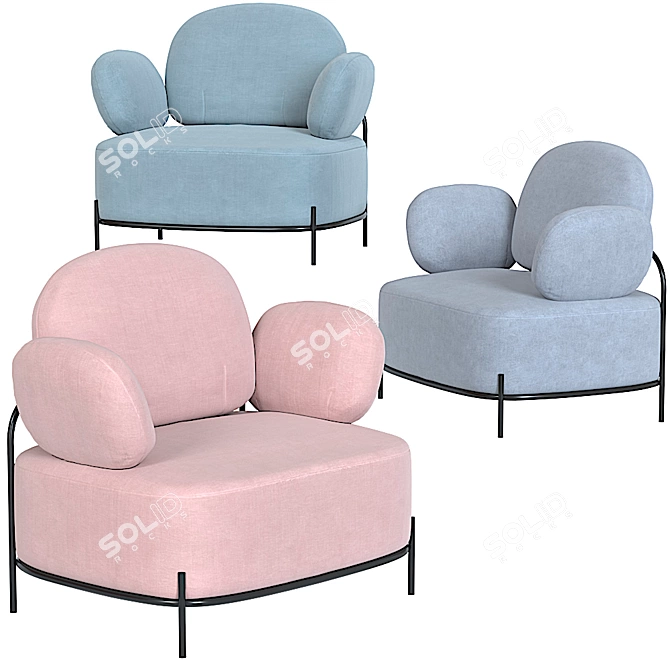 Modern Coco Armchair: Comfort and Elegance 3D model image 1
