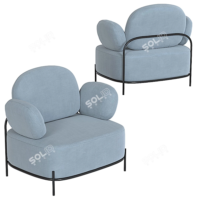 Modern Coco Armchair: Comfort and Elegance 3D model image 2