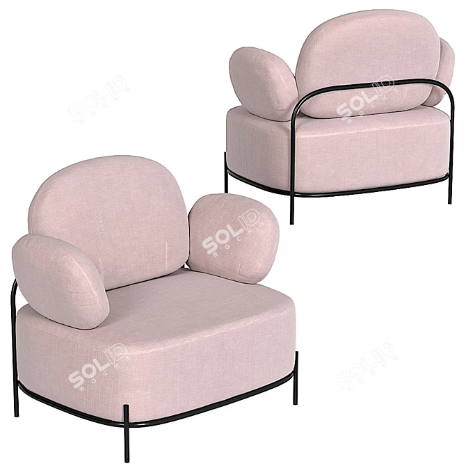 Modern Coco Armchair: Comfort and Elegance 3D model image 13