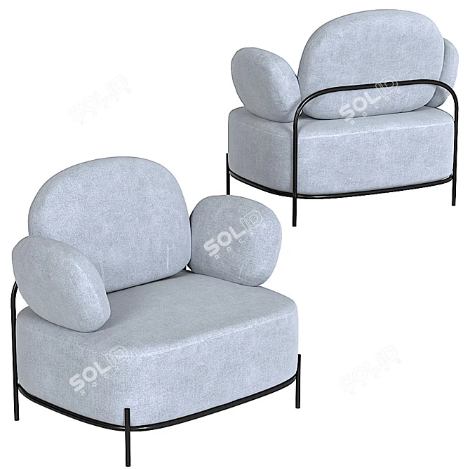 Modern Coco Armchair: Comfort and Elegance 3D model image 15