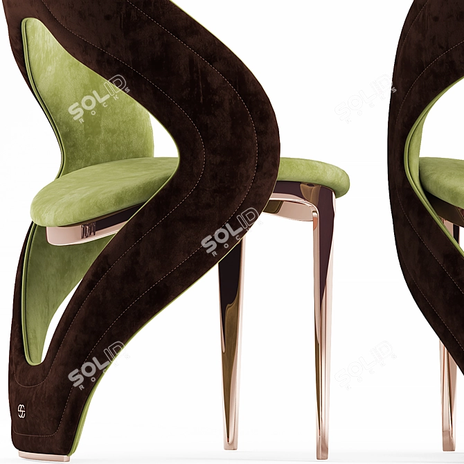 Elve Luxury Chair and Table 3D model image 4