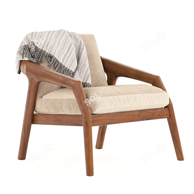 Elegant Comfort: Poltrone Armchair 3D model image 1