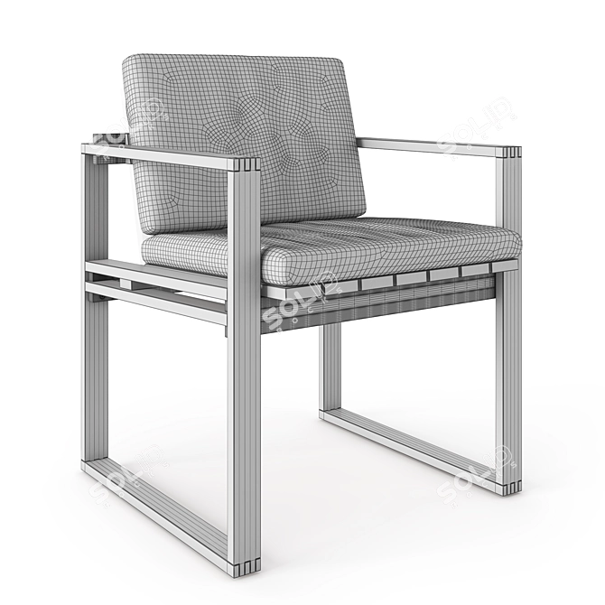 Elegant Wooden Chair: Sedia 3D model image 4