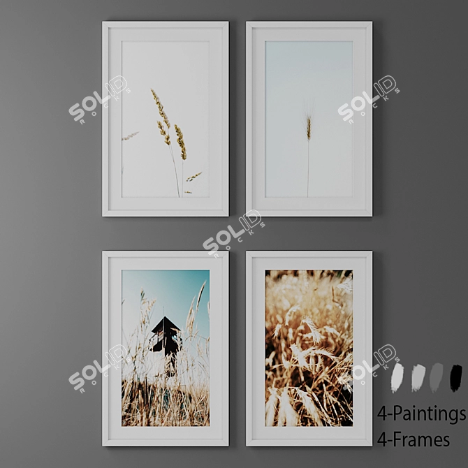 Nature Collection: Framed Picture Set 3D model image 1