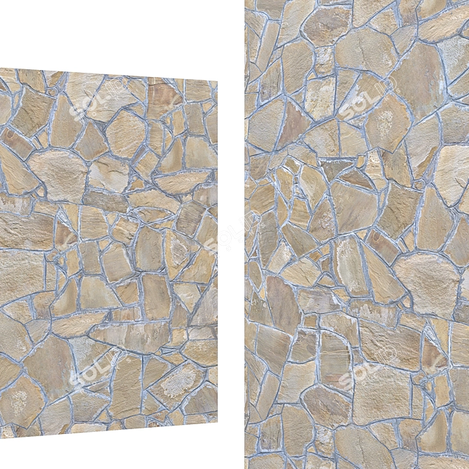 Cobblestone Travertine Sandstone Tileable Textures 3D model image 2