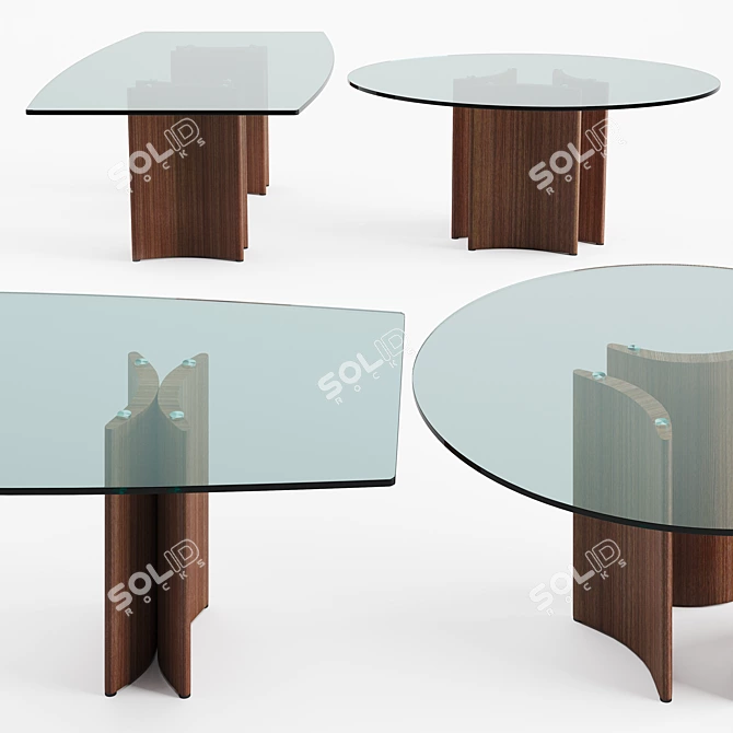 Alan Modern Dining Table 3D model image 3