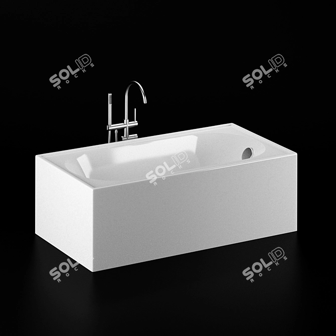 TRITON STANDARD Acrylic Bathroom Tub 3D model image 2