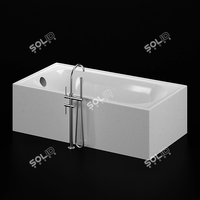 TRITON STANDARD Acrylic Bathroom Tub 3D model image 5