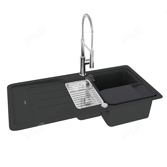 BlancoNeo6s-sink 02: Modern and Sleek 1000x510 mm Sink 3D model image 2
