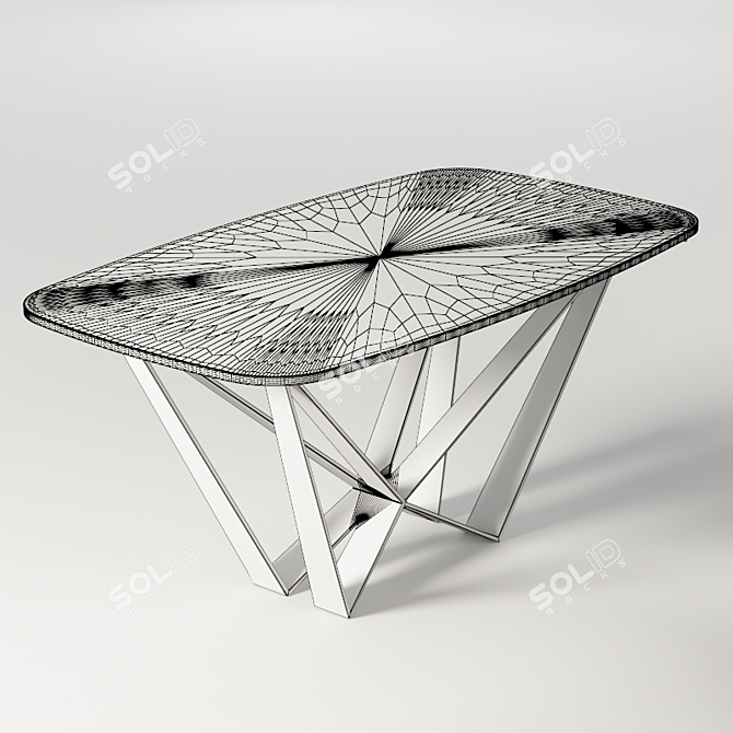 Elegant Marble Dining Table 3D model image 3