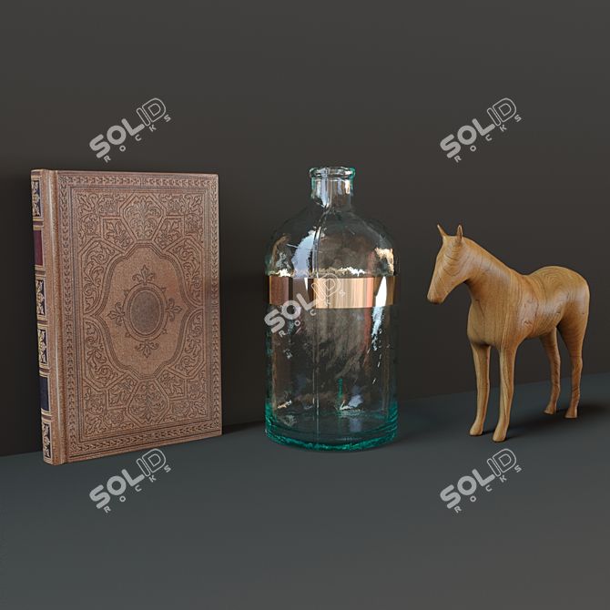 Elegant Home Decor Set 3D model image 5