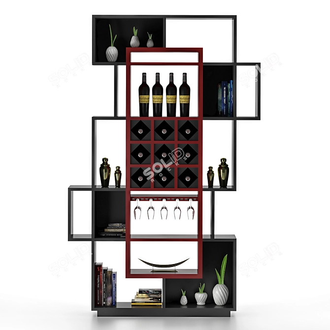 Elegant Wine Storage Solution 3D model image 1