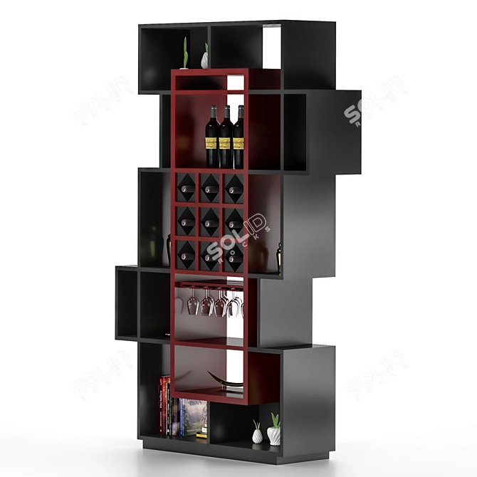 Elegant Wine Storage Solution 3D model image 2