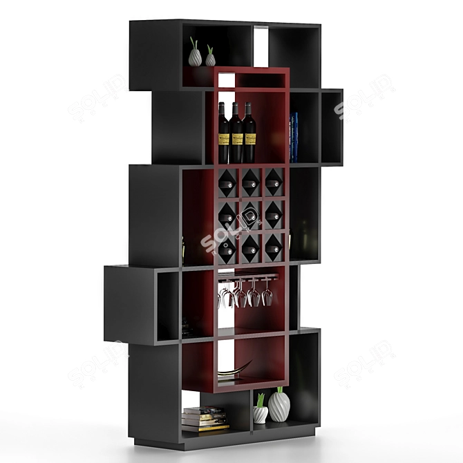 Elegant Wine Storage Solution 3D model image 3