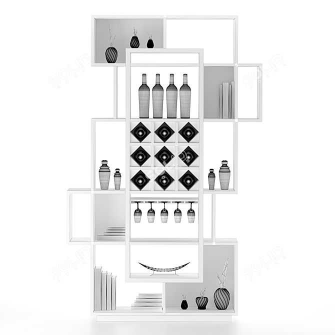 Elegant Wine Storage Solution 3D model image 4