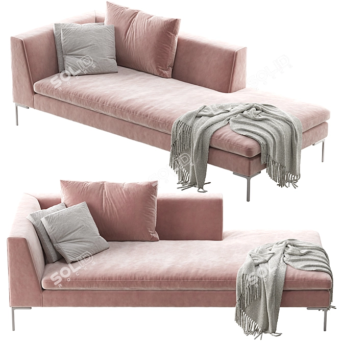 Spacious Charles Sofa Set 3D model image 1