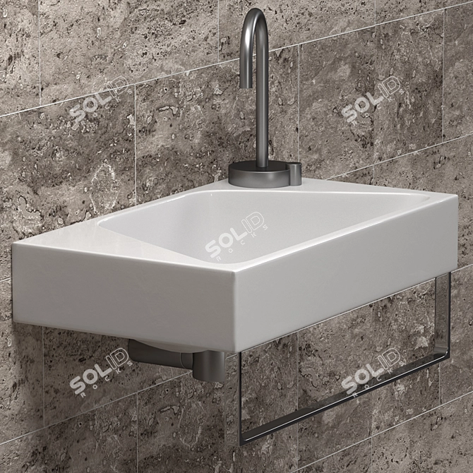 Catalano VERSO: Stylish Ceramic Handrinse Basin 3D model image 3