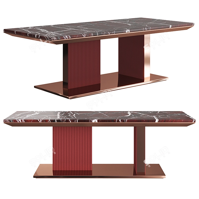 Luigi Volpi Rectangular Living Table 3D model image 3